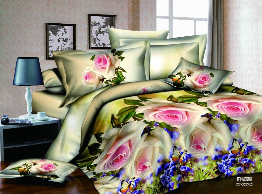 2015 New Design Reactive Printing 3D Bedding Set