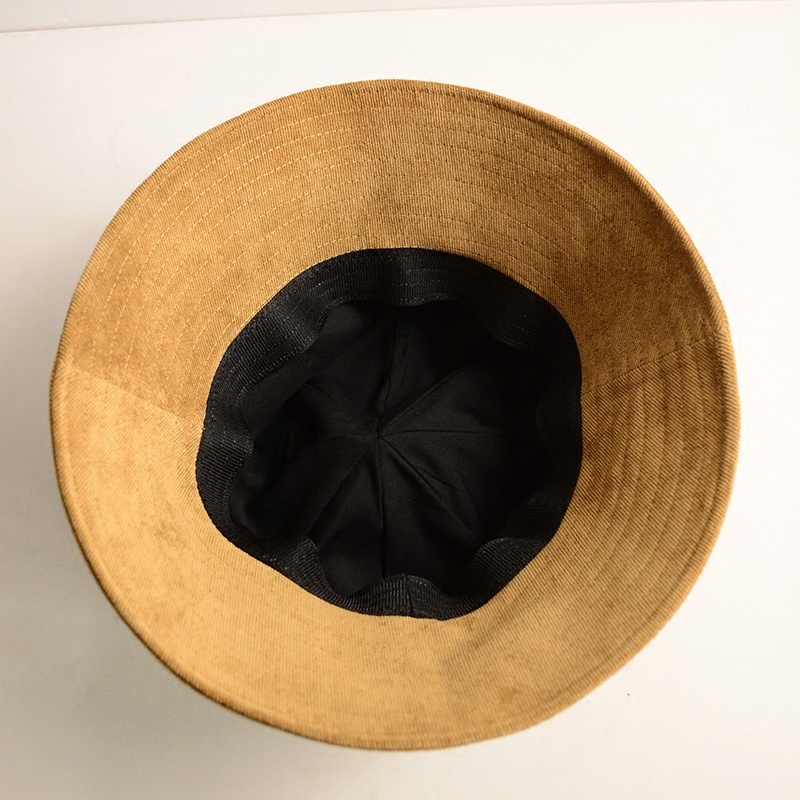 Women Leisure Hat Causual Corduroy Bucket Hat with Customed Design