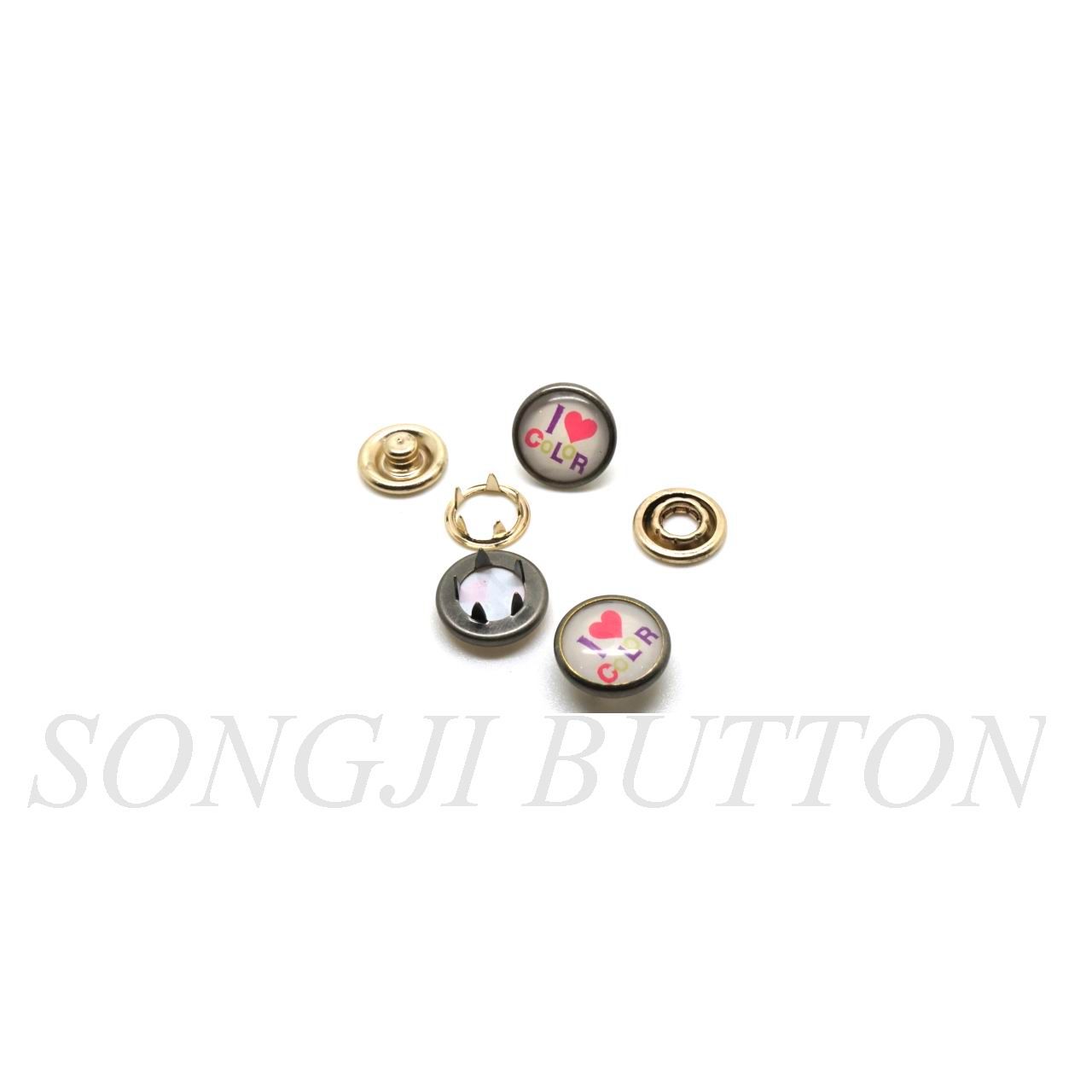 Printed Pearl Cap Snap Button for Baby Clothes