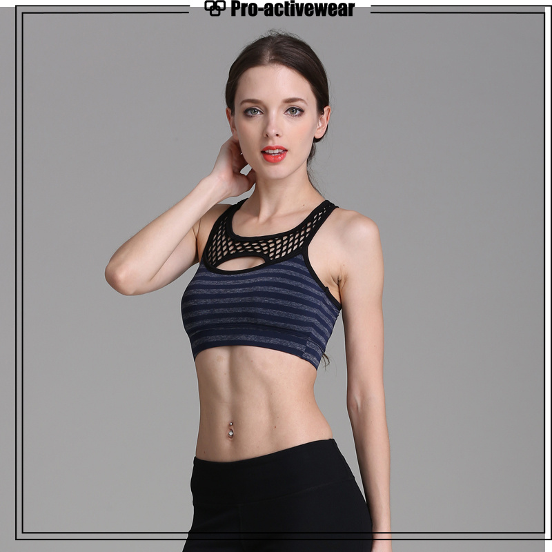 Custom Blank Design Women's Running Mesh Back Sports Bra