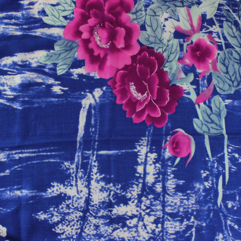 100% Worsted Wool Printed Stole Shawl (AHY30001231)