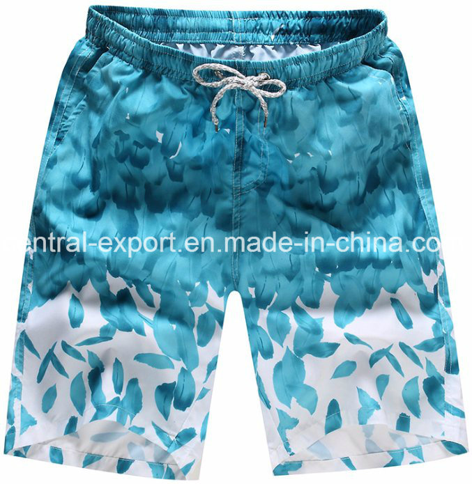 Oeko-Tex Full Waist Polyester Patterned Men Board Short Swimwear