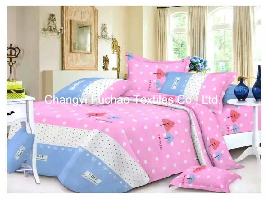 Printed Pattern Poly/Cotton Twin Fitted Bedspread Patchwork Bedding Set