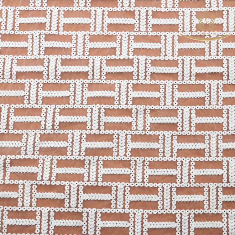 L20012 130cm Milk Silk Lace Trim Fabrics Wholesale in Roll