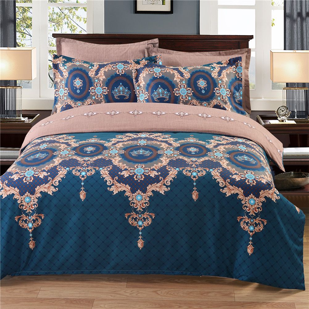 Bohemia Style Exotic Patterns Design Printed Duvet Covers Reversible 3 Piece Set with 2 Pillow Shams