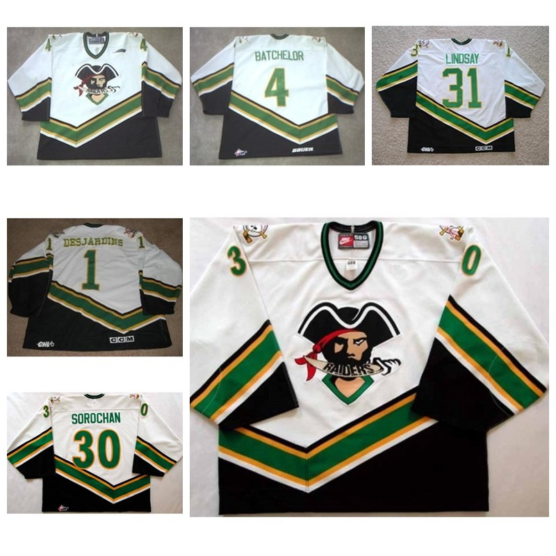Whl Prince Albert Raiders Jay Batchelor Clint Desjardins Hockey Jerseys