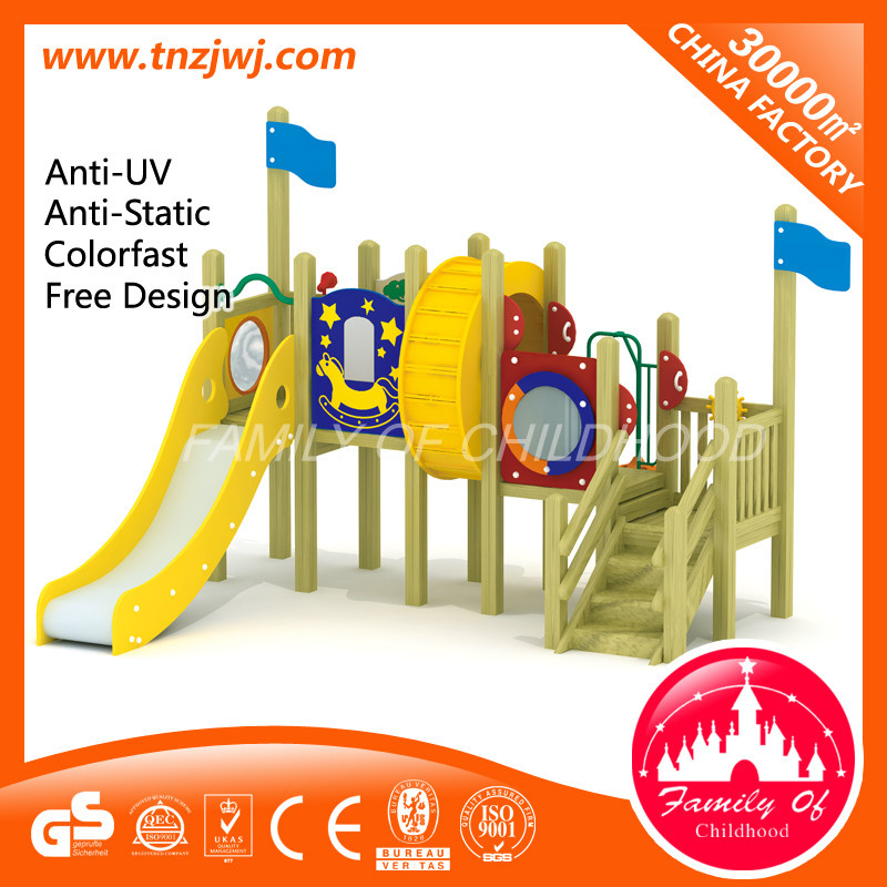 Children Wood Playground Slide Ship Playhouse