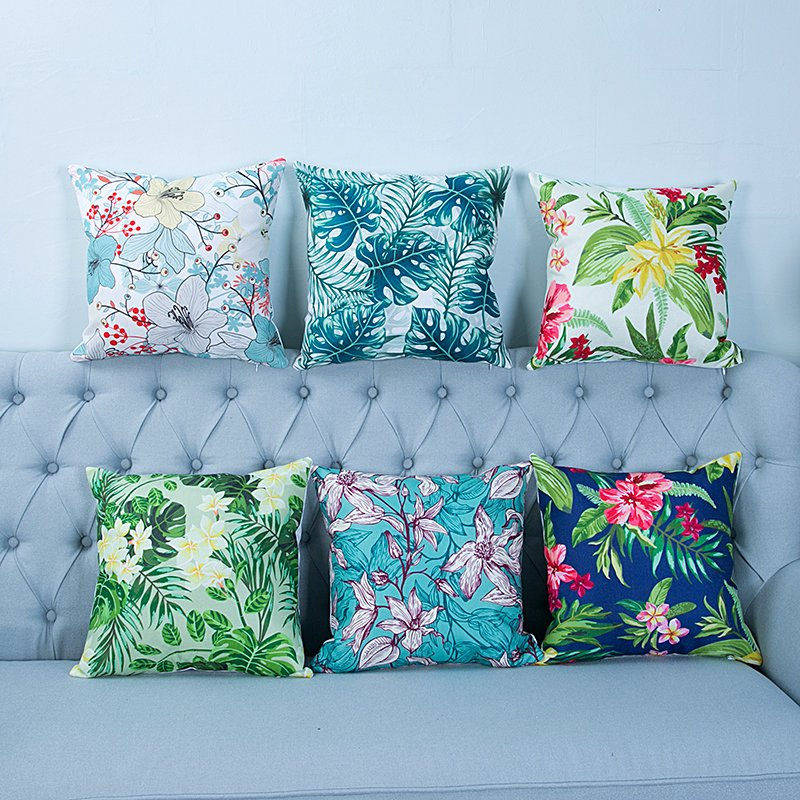 Digital Print Decorative Cushion/Pillow with Botanical&Floral Pattern (MX-21)