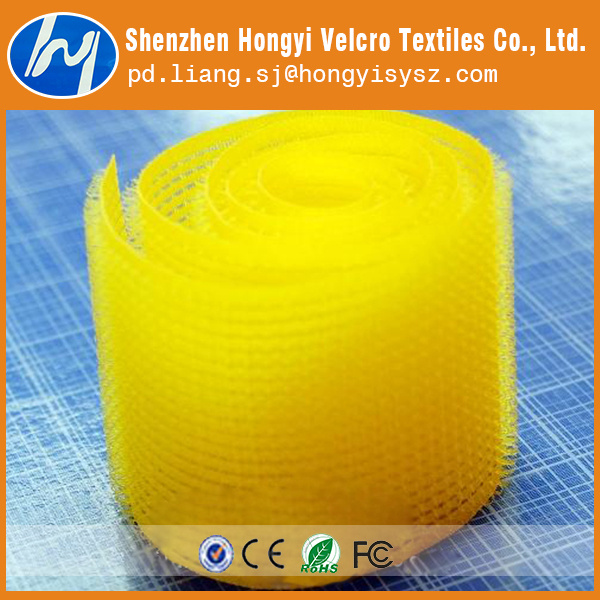 Yellow Nylon Hook and Loop Hair Strap
