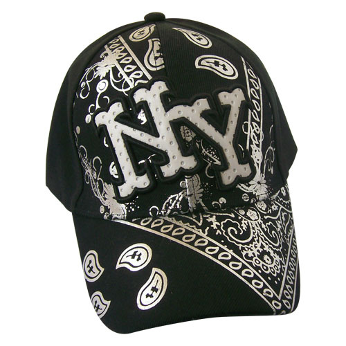 Baseball Caps with Metallic Silver Printing Gj1705