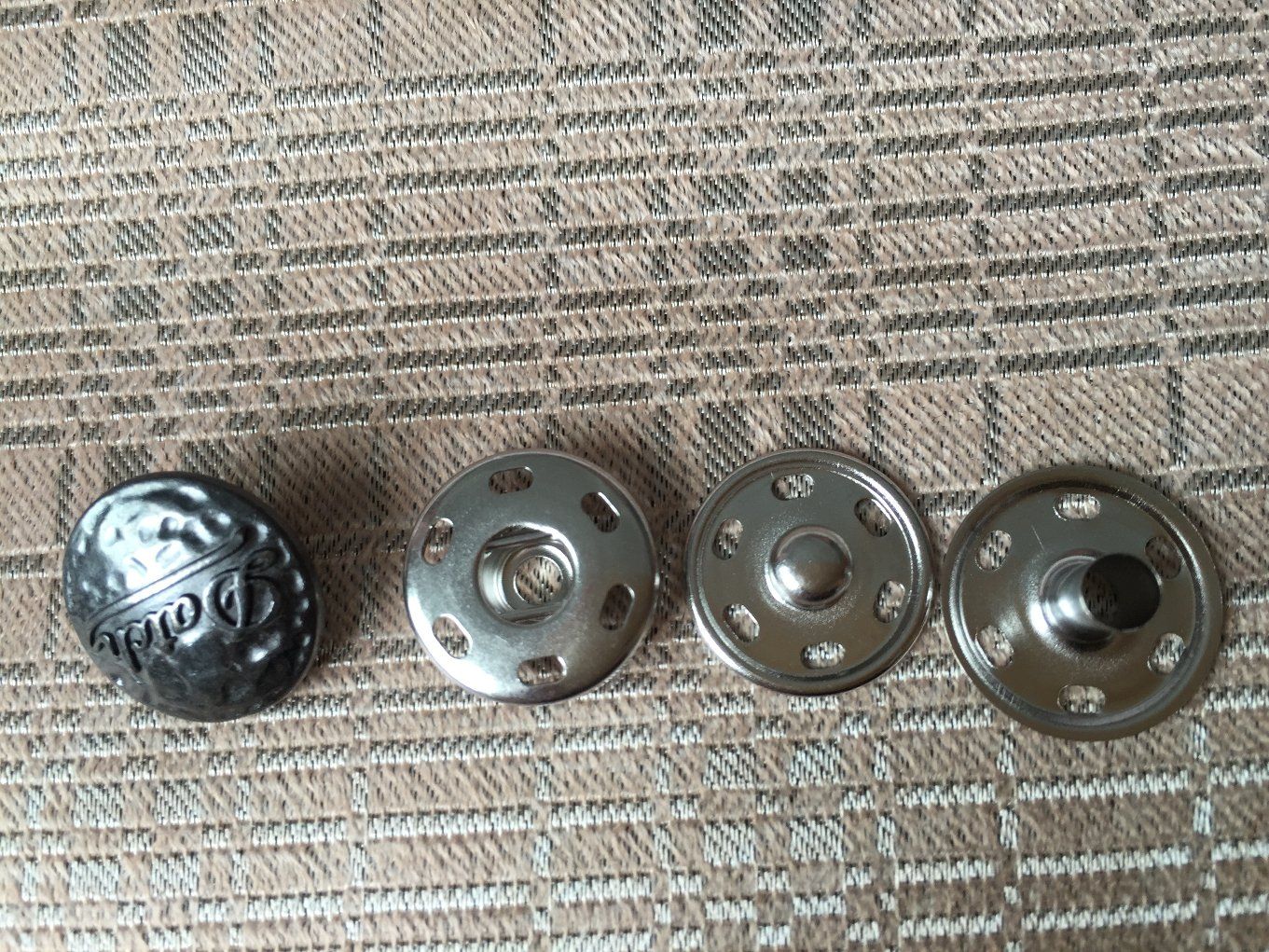 Custom Logo Printing Metal Press Snap Button