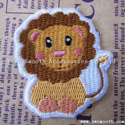 Custom Fashion Lion Zoology Embroidery Patches for Garment Decoration Accessories