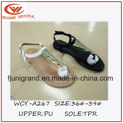 2016 Comfortable a Type of Word Paillette PU Sandals