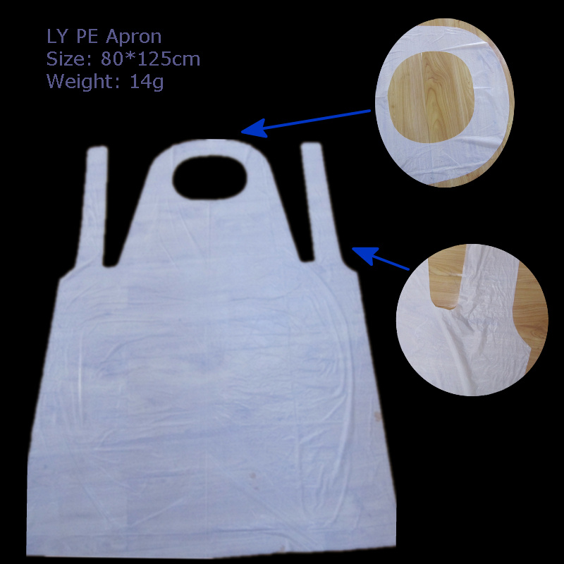 Ly Disposable Plastic White PE Apron