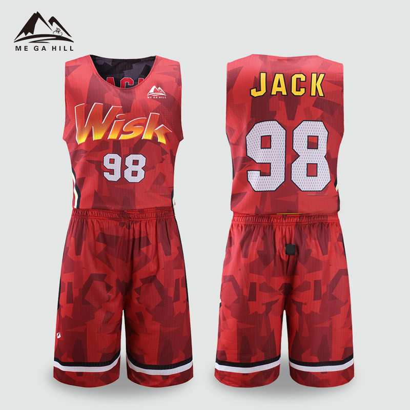 China Custom Wholesale Cheap Reversible Logo Design Basketball Uniforms Jersey