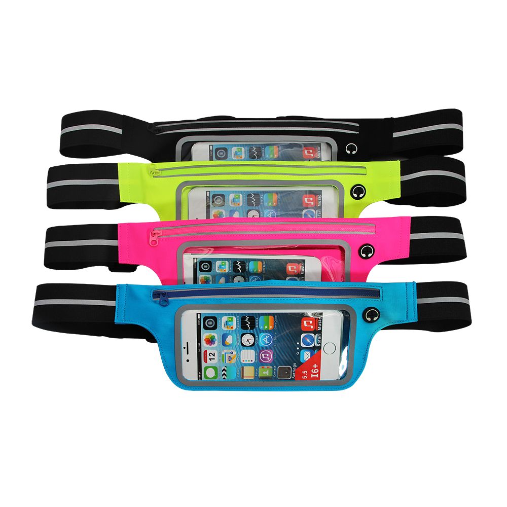 Light Weight Running Accessories Luminous Running Belt Sport Elastic Waist Bag for Unisex
