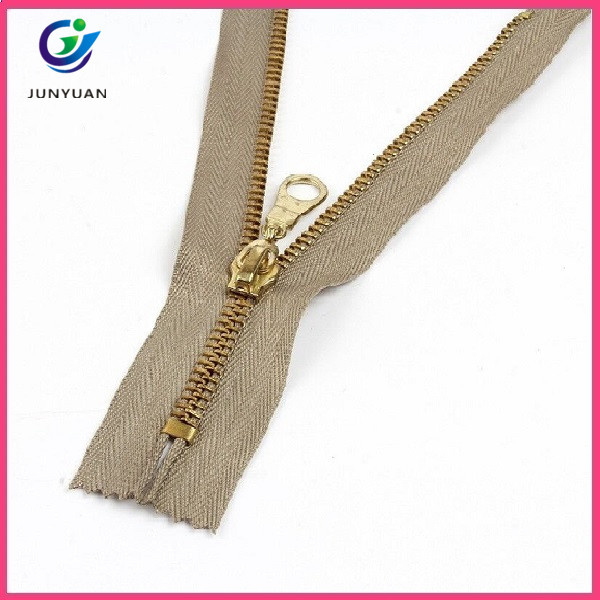 5# 8# Shiny Golden Teeth Close End Metal Zipper