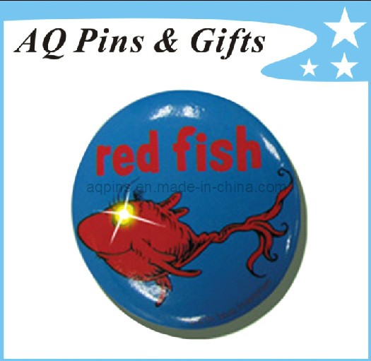 High Quality Tinplate Button Badge with LED Lights (button badge-61)