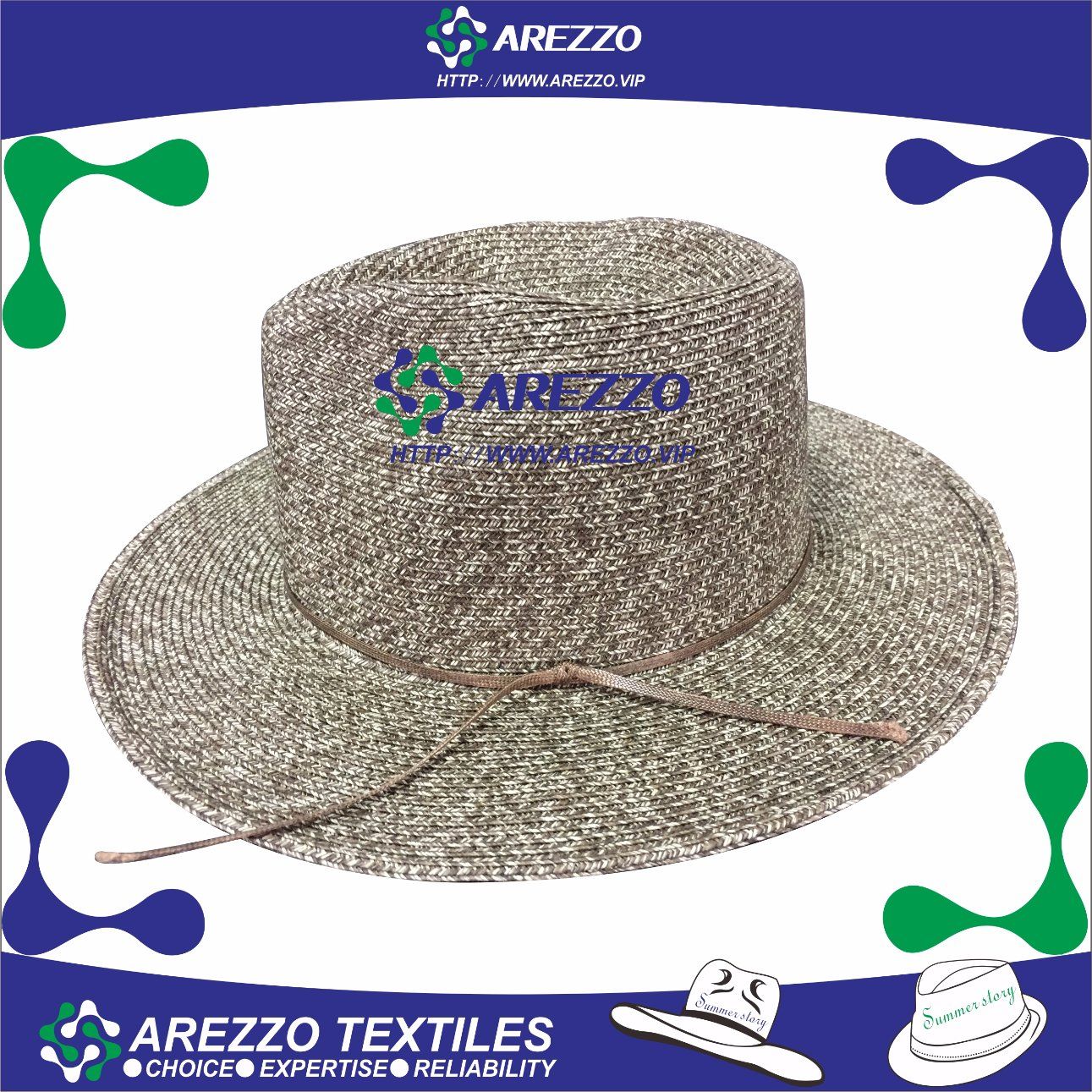 Paper Straw Cowboy Hat (AZ028B)