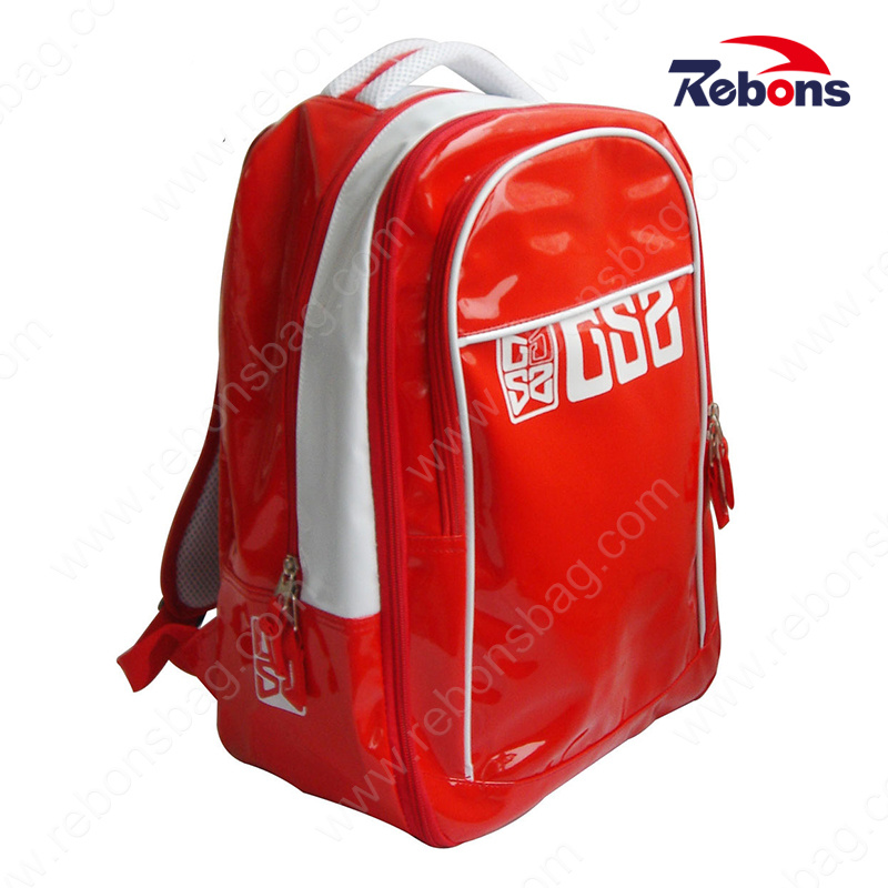 Red Glossy Shiny Waterproof PVC Leisure Bag Backpack