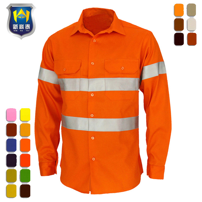 Anti-Shrink Anti-UV 3m Reflective High Visibility Work Shirt