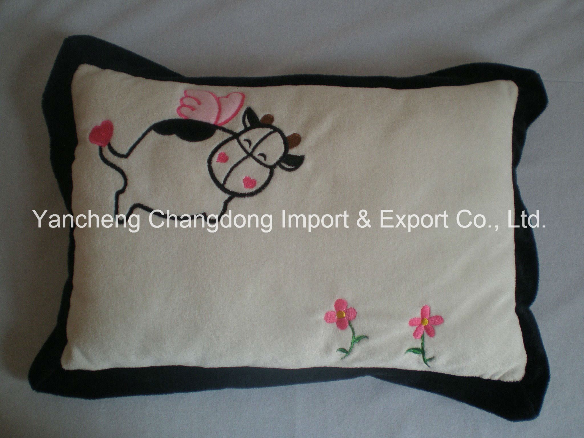 Plush Rectangur Cow Pillow