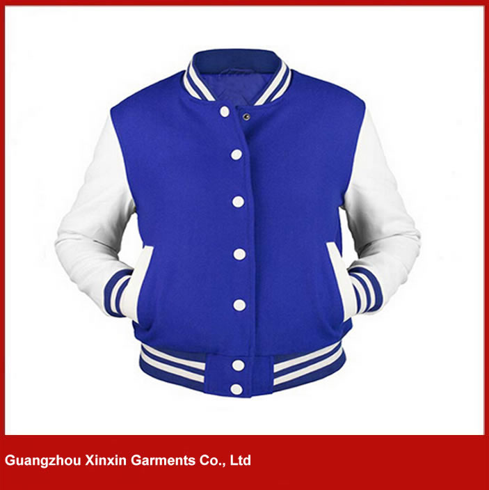 Custom Men's Cotton Hoodie Baseball Varsity Jacket in Different Colors (T10)