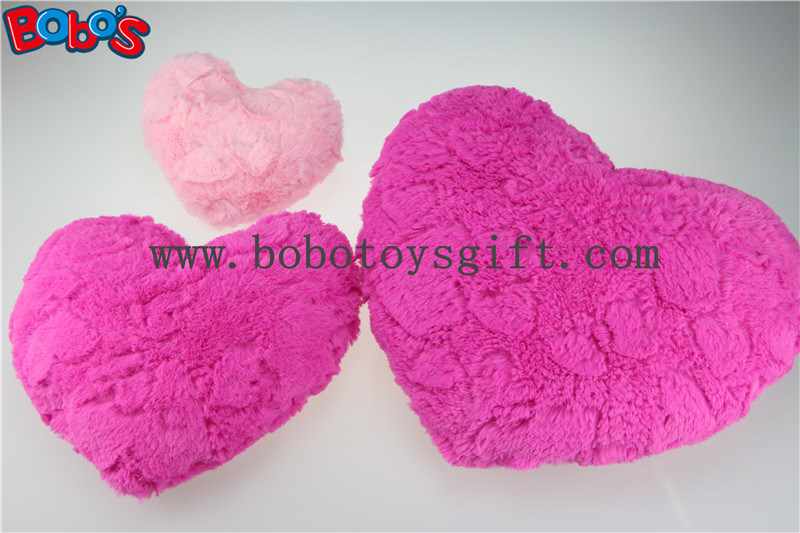 Valentine Gift Plush Soft Heart Pillow Cushion in Pink and Hot Pink Color