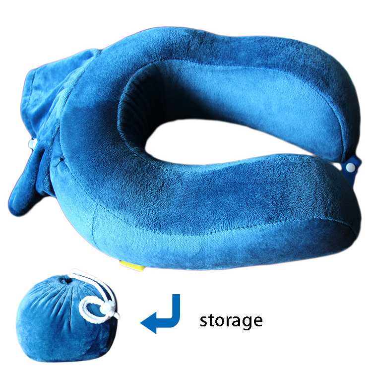 Foldable U Shape Memory Foam Car Travel Neck Pillow