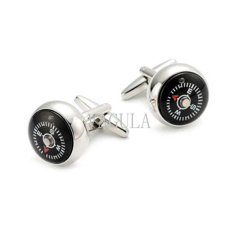 Brass Cufflinks Funny Compass Cuff Links 280