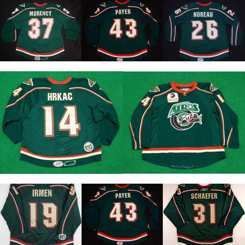 Ahl Houston Aeros Pascal Morency Tony Hrkac Danny Hockey Jerseys