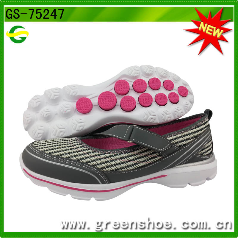 Latest New Outsole Hook & Loop Women Sneaker Walking Shoes