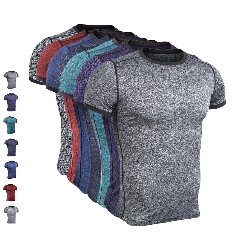Men's Training Top Compression Short Sleeve Quick Dry Base Layer Shirt