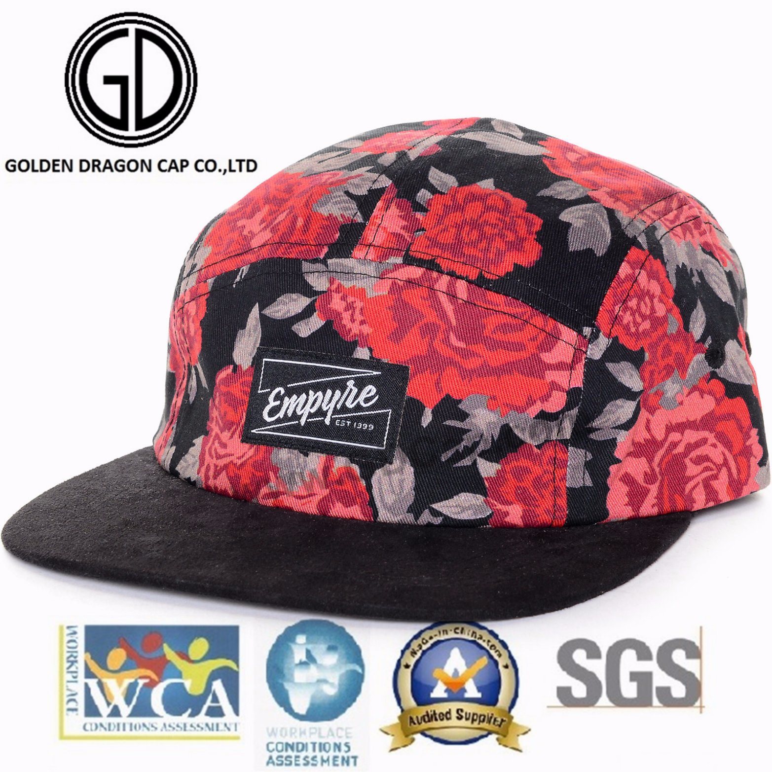 2018 Hip Hop Custom Embroidery Badge Camper Snapback Hats Wholesale Caps