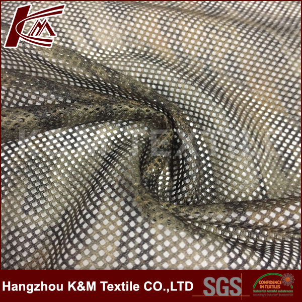 100 Polyester Camouflage Printed Breathable Air Mesh Fabric