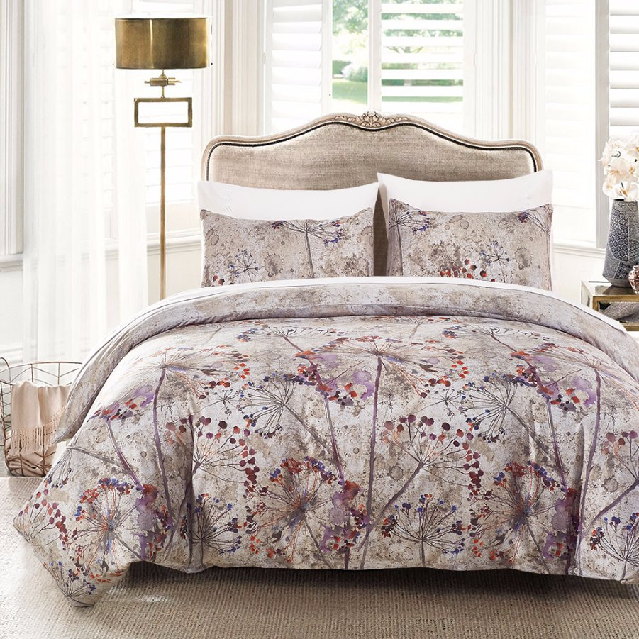 Classic Design Printed Microfiber Home Bedding Set