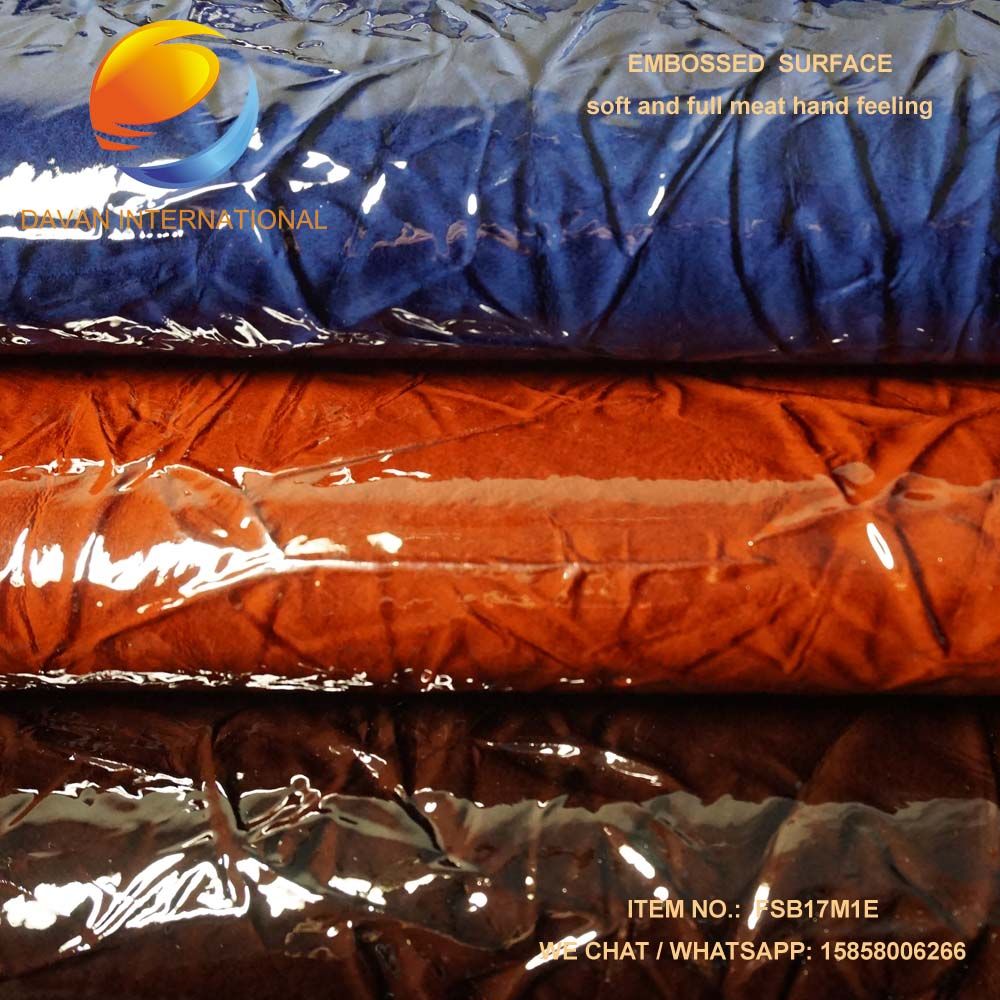 Top Selling Fabric of Synthetic PU Leather for Bag with Embossed Surface Fsb17m1e