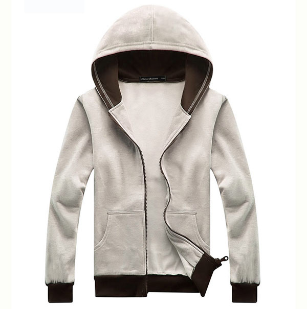 Customizing Sweatshirt, Men's Solid Color Plain Sweatshirt with Hoody