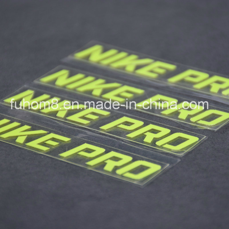 Customized High Quality 3D Silicone Heat Transfer Label for Clothing