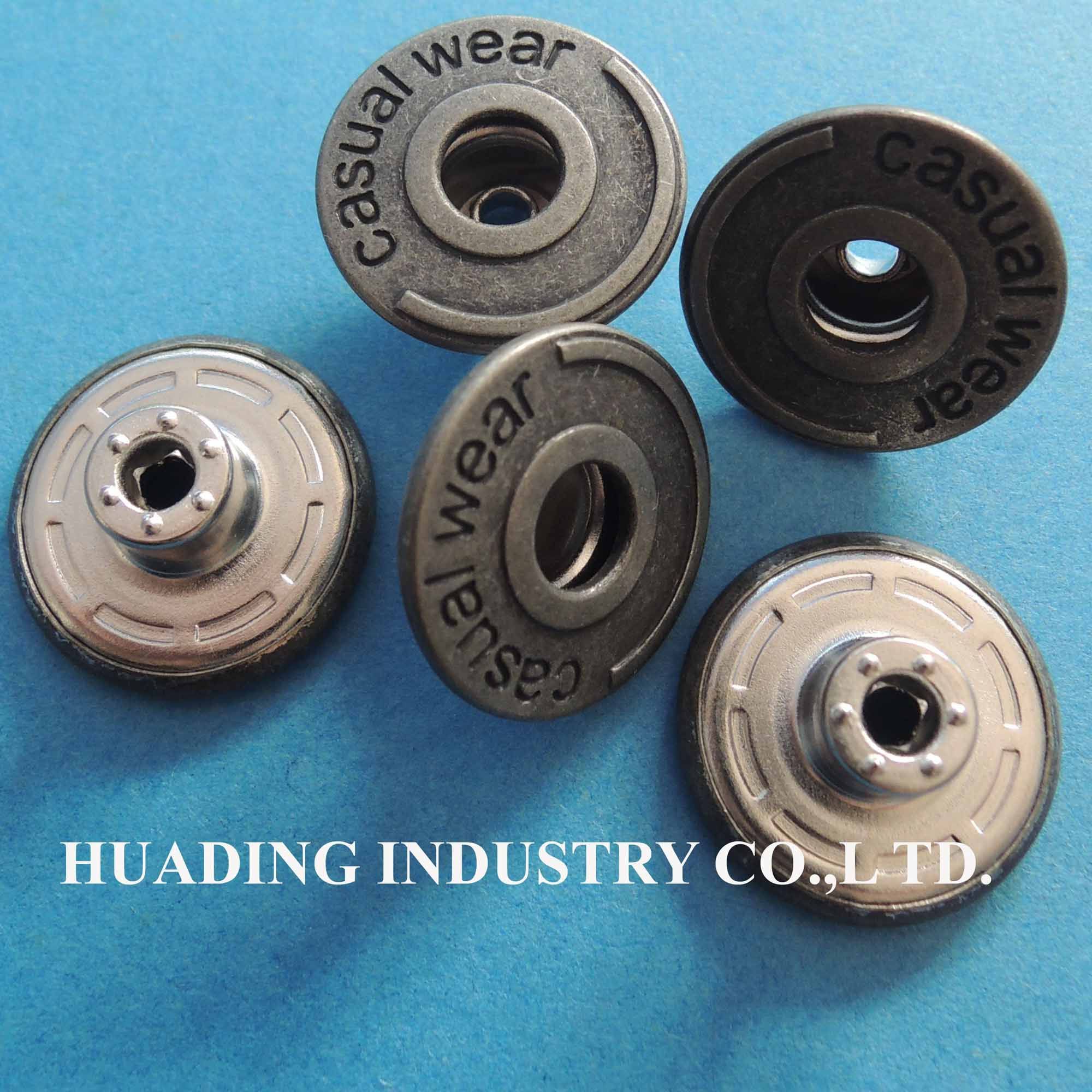 High Quality Logo Brass Button for Jeans (EM17-14)