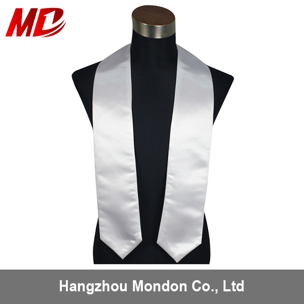 Plain Graduation Stole White