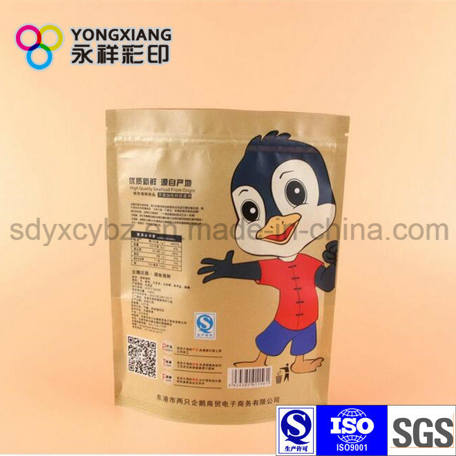 Kraft Paper Bag for Snack Food with Zipper and Window
