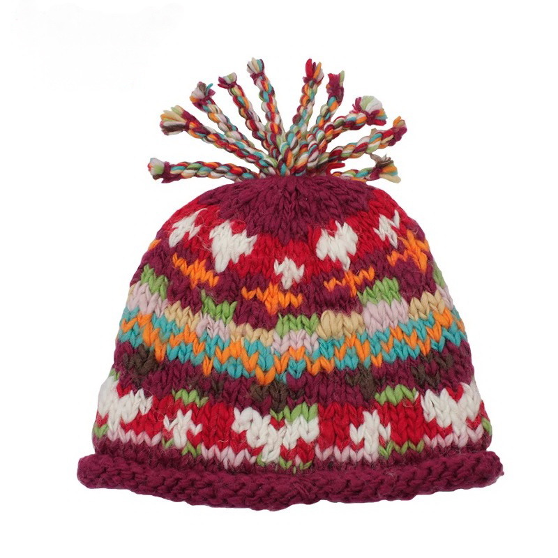 Jacquard Beanie Hat Knit Hat POM POM Knitted Hat Beanie Hat