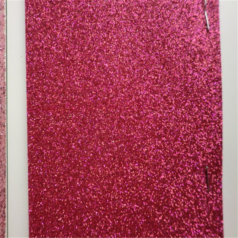 Popular Glitter Synthetic PU Leather for Shoes Hw-378