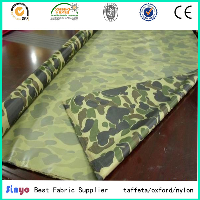 PVC Coated 100% Polyester Oxford 210d Military Fabric for Raincoat