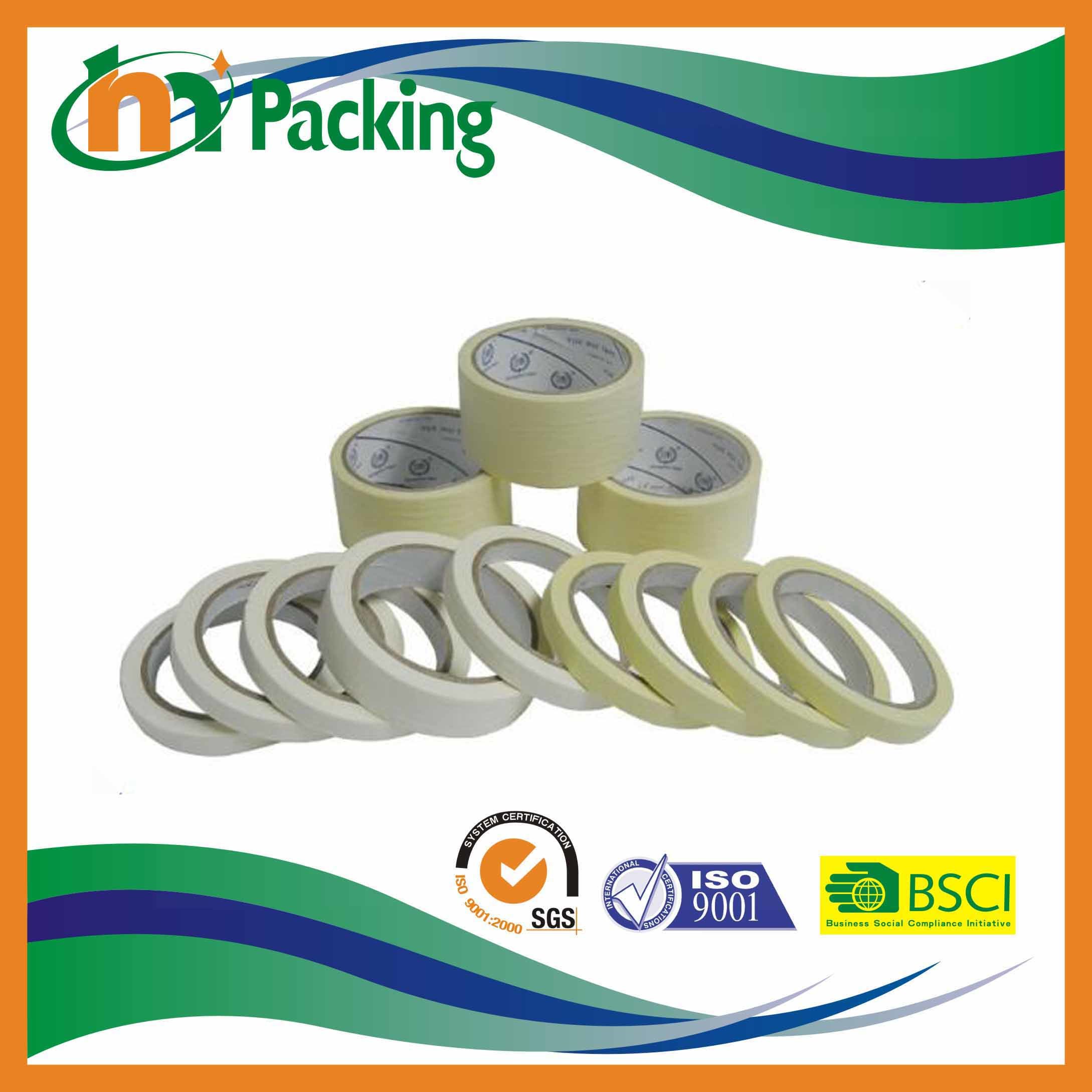High Temperature Resistance Crepe Paper Masking Tape for Car Painting