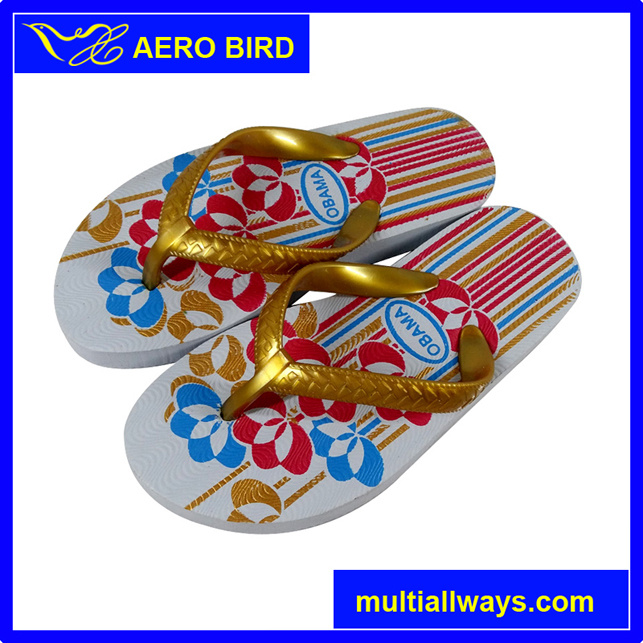 New Fashion Product Flowesr Print PE Slipper for Girl