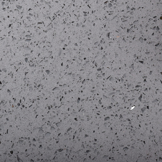 Sparkling Grey Quartz Countertops for Home Dining Tables