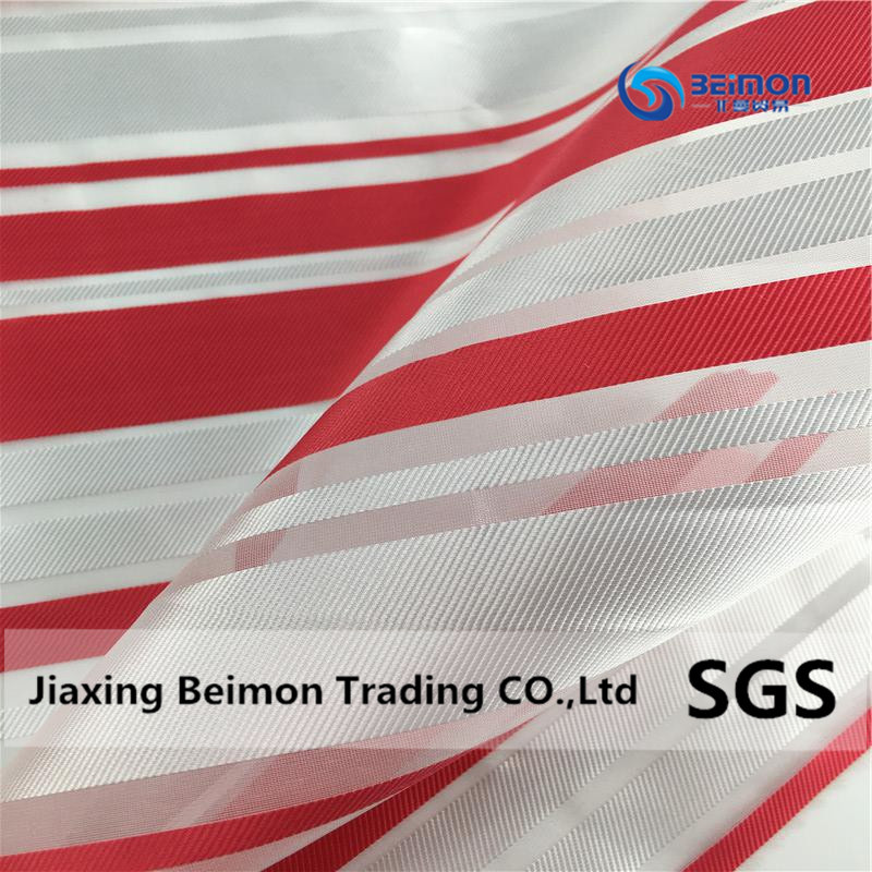 100%Polyester Yarn Dyed Irregular Striped Organza Fabric