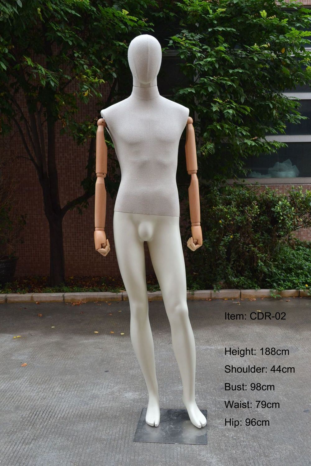 European Lifesize Male Mannequin Modern Fabric Cover Dummy